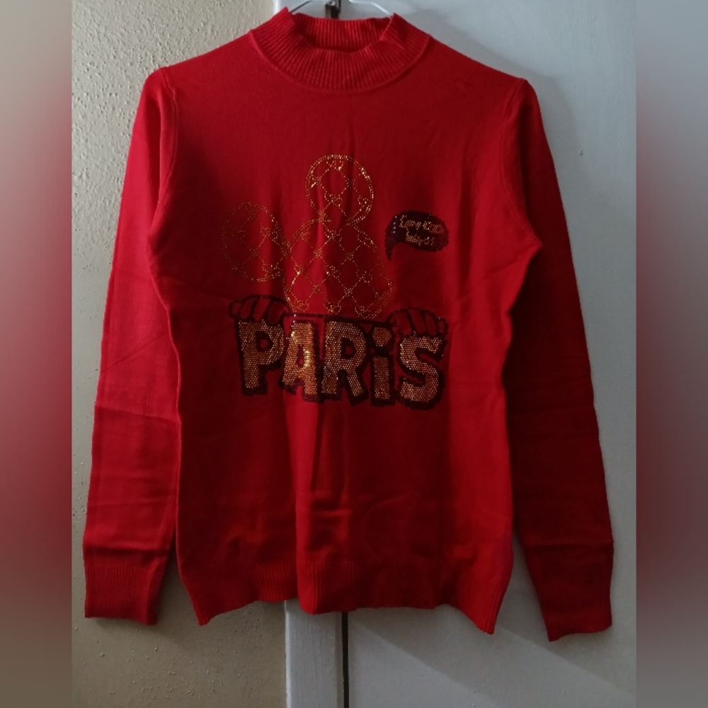 Red Graphic Sweater